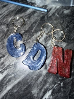Resin Letter Keychain